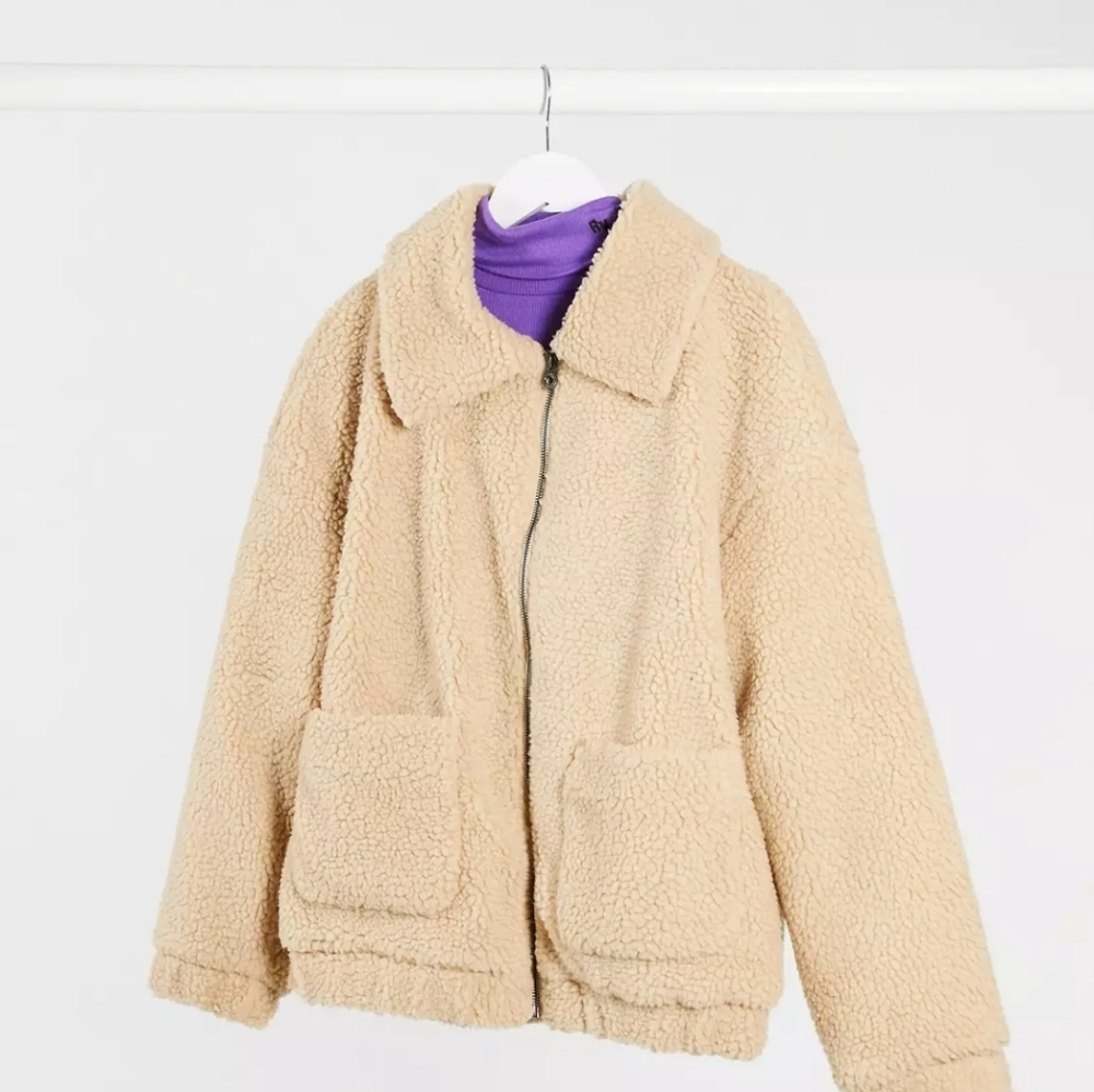 NWT Only Teddy Zip Up